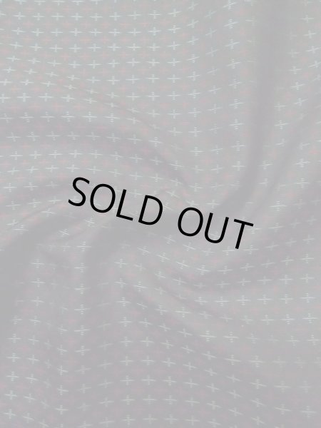 Photo10: M0315M Used Japanese women  Black ORI woven / Silk. Cross   (Grade C) (10)