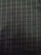 Photo6: M0315Q Used Japanese women Dark Teal TSUMUGI pongee / Silk. Plaid Checks   (Grade D) (6)