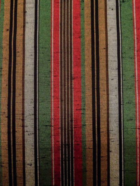 Photo5: M0315S Used Japanese women  Multi Color TSUMUGI pongee / Silk. Stripes   (Grade C) (5)