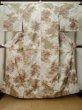 Photo1: M0315U Used Japanese women  Ivory ORI woven / Silk. Rose,   (Grade C) (1)