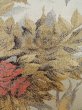 Photo5: M0315U Used Japanese women  Ivory ORI woven / Silk. Rose,   (Grade C) (5)