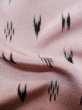 Photo9: M0315V Used Japanese women Pale Pink ORI woven / Silk. Abstract pattern   (Grade C) (9)