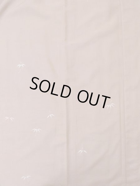 Photo4: M0315Y Used Japanese women Pale Pink TSUKESAGE formal / Silk. Bamboo leaf   (Grade B) (4)