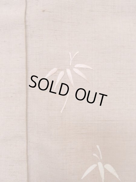 Photo5: M0315Y Used Japanese women Pale Pink TSUKESAGE formal / Silk. Bamboo leaf   (Grade B) (5)