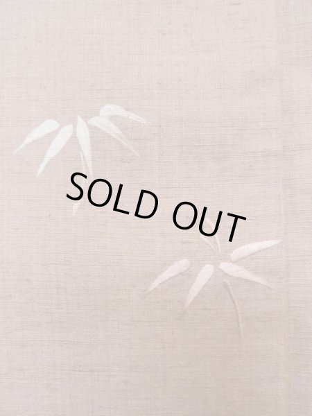 Photo6: M0315Y Used Japanese women Pale Pink TSUKESAGE formal / Silk. Bamboo leaf   (Grade B) (6)