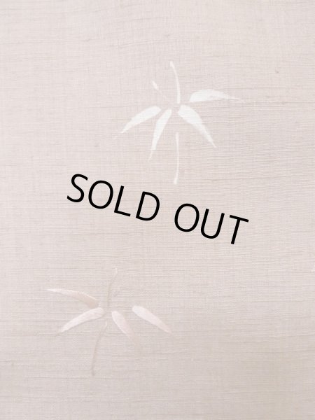 Photo7: M0315Y Used Japanese women Pale Pink TSUKESAGE formal / Silk. Bamboo leaf   (Grade B) (7)