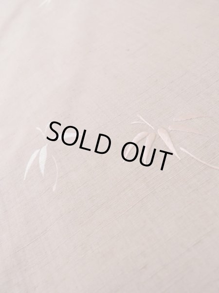 Photo8: M0315Y Used Japanese women Pale Pink TSUKESAGE formal / Silk. Bamboo leaf   (Grade B) (8)