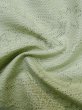 Photo12: M0315Z Used Japanese womenPale Light Yellowish Green TSUMUGI pongee / Silk. Flower,   (Grade C) (12)