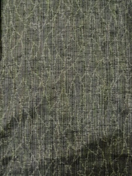 Photo3: M0316B Used Japanese women  Gray TSUMUGI pongee / Silk. Abstract pattern   (Grade C) (3)