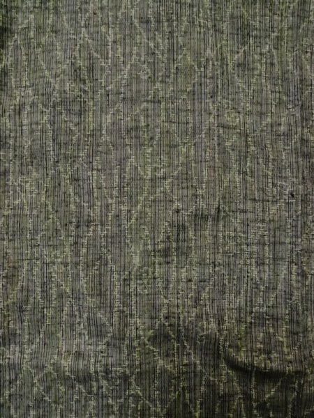 Photo4: M0316B Used Japanese women  Gray TSUMUGI pongee / Silk. Abstract pattern   (Grade C) (4)