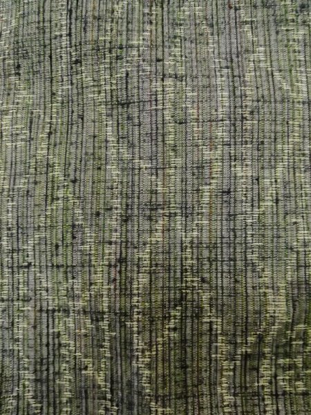 Photo5: M0316B Used Japanese women  Gray TSUMUGI pongee / Silk. Abstract pattern   (Grade C) (5)