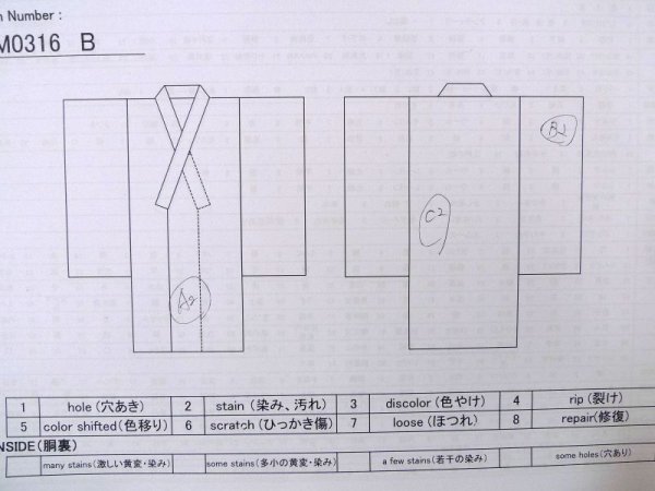 Photo11: M0316B Used Japanese women  Gray TSUMUGI pongee / Silk. Abstract pattern   (Grade C) (11)