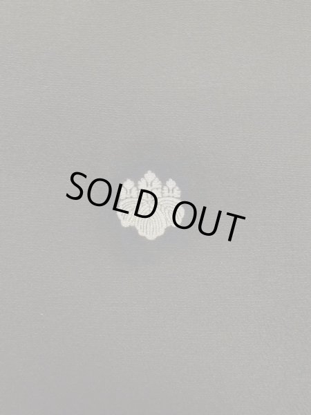 Photo4: M0328A Used Japanese women  Black TOMESODE formal / Silk. Pine tree/branch/needle,   (Grade C) (4)