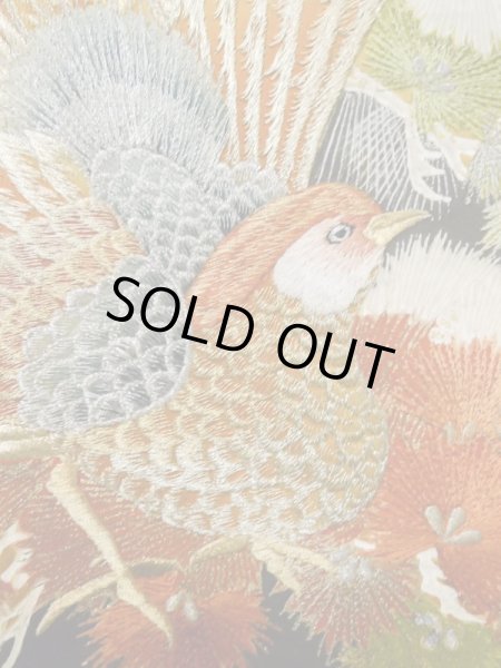 Photo7: M0328A Used Japanese women  Black TOMESODE formal / Silk. Pine tree/branch/needle,   (Grade C) (7)