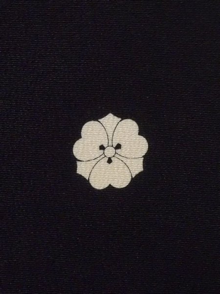 Photo4: M0328B Used Japanese women  Black TOMESODE formal / Silk. Chrysanthemum,   (Grade C) (4)
