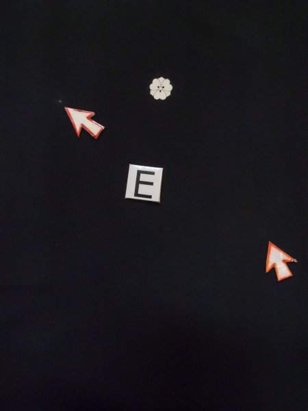 Photo25: M0328B Used Japanese women  Black TOMESODE formal / Silk. Chrysanthemum,   (Grade C) (25)