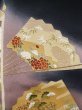 Photo10: Mint M0328C Used Japanese women  Black TOMESODE formal / Silk. Peony, Throwing folding fan game motif  (Grade A) (10)