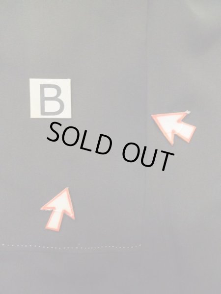 Photo21: M0328F Used Japanese women  Black TOMESODE formal / Silk. Peony, dyed in various black colours  (Grade C) (21)