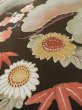 Photo12: M0328G Used Japanese women  Black TOMESODE formal / Silk. Chrysanthemum, padding in the hem  (Grade C) (12)