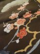 Photo13: M0328G Used Japanese women  Black TOMESODE formal / Silk. Chrysanthemum, padding in the hem  (Grade C) (13)