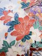 Photo9: M0328I Used Japanese women  Blue FURISODE long-sleeved / Silk. SAKURA cherry blossom float motif  (Grade C) (9)