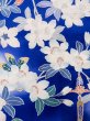Photo11: M0328I Used Japanese women  Blue FURISODE long-sleeved / Silk. SAKURA cherry blossom float motif  (Grade C) (11)