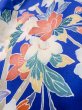 Photo13: M0328I Used Japanese women  Blue FURISODE long-sleeved / Silk. SAKURA cherry blossom float motif  (Grade C) (13)