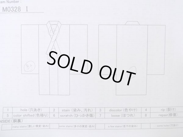 Photo19: M0328I Used Japanese women  Blue FURISODE long-sleeved / Silk. SAKURA cherry blossom float motif  (Grade C) (19)