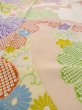 Photo11: M0328K Used Japanese women Pale Beige FURISODE long-sleeved / Silk. Peony,   (Grade C) (11)