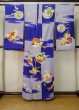 Photo3: M0328M Used Japanese womenPale Purplish Blue HOUMONGI formal / Silk. Peony,   (Grade C) (3)