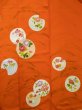 Photo4: M0328O Used Japanese women  Orange TSUKESAGE formal / Silk. Peony,   (Grade C) (4)