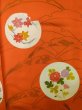 Photo8: M0328O Used Japanese women  Orange TSUKESAGE formal / Silk. Peony,   (Grade C) (8)