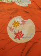 Photo10: M0328O Used Japanese women  Orange TSUKESAGE formal / Silk. Peony,   (Grade C) (10)