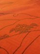 Photo11: M0328O Used Japanese women  Orange TSUKESAGE formal / Silk. Peony,   (Grade C) (11)