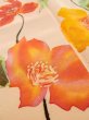 Photo10: M0328P Used Japanese womenPale Light Orange TSUKESAGE formal / Silk. Flower   (Grade C) (10)