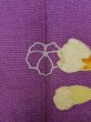 Photo4: M0328Q Used Japanese women  Purple HOUMONGI formal / Silk. Flower,   (Grade C) (4)