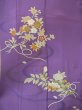 Photo5: M0328Q Used Japanese women  Purple HOUMONGI formal / Silk. Flower,   (Grade C) (5)