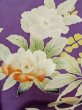 Photo7: M0328Q Used Japanese women  Purple HOUMONGI formal / Silk. Flower,   (Grade C) (7)