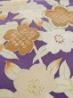 Photo11: M0328Q Used Japanese women  Purple HOUMONGI formal / Silk. Flower,   (Grade C) (11)