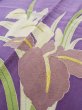 Photo12: M0328Q Used Japanese women  Purple HOUMONGI formal / Silk. Flower,   (Grade C) (12)