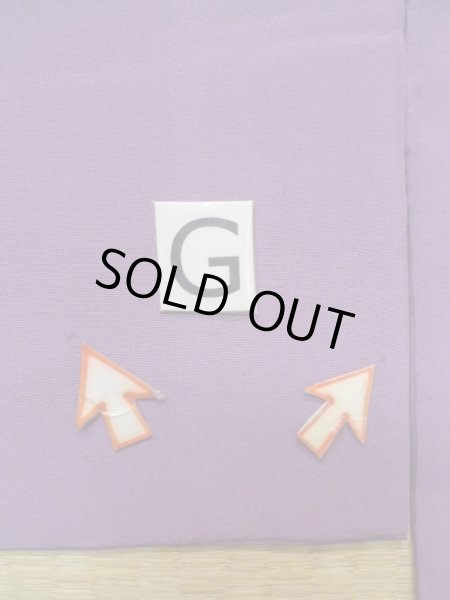 Photo21: M0328Q Used Japanese women  Purple HOUMONGI formal / Silk. Flower,   (Grade C) (21)