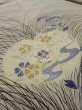 Photo10: M0328R Used Japanese women Brownish Gray HOUMONGI formal / Silk. Flower,   (Grade C) (10)