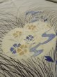 Photo10: M0328R Used Japanese women Brownish Gray HOUMONGI formal / Silk. Flower,   (Grade C) (10)