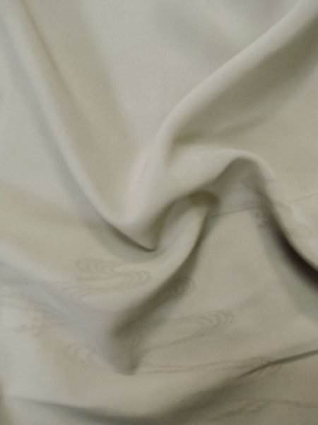 Photo14: M0328R Used Japanese women Brownish Gray HOUMONGI formal / Silk. Flower,   (Grade C) (14)