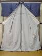 Photo2: M0328T Used Japanese women  Navy Blue Summer / Silk. KIKYO Japanese balloonflower, Right side: "SHA" silk gauze, Lining: "RO" silk gauze, Dragonfly motif  (Grade C) (2)