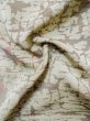 Photo11: M0328U Used Japanese women  Beige ORI woven / Silk. Abstract pattern   (Grade C) (11)