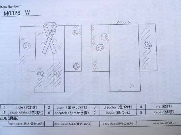 Photo13: M0328W Used Japanese womenPale Grayish Purple TSUKESAGE formal / Silk. Circle   (Grade D) (13)