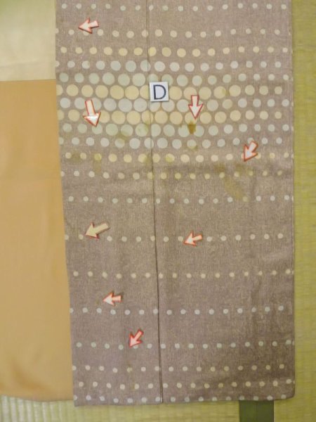 Photo17: M0328W Used Japanese womenPale Grayish Purple TSUKESAGE formal / Silk. Circle   (Grade D) (17)