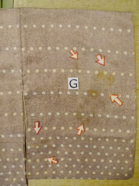 Photo20: M0328W Used Japanese womenPale Grayish Purple TSUKESAGE formal / Silk. Circle   (Grade D) (20)