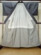 Photo2: M0328Z Used Japanese women  Navy Blue OSHIMA TSUMGI pongee / Silk. Cross   (Grade D) (2)